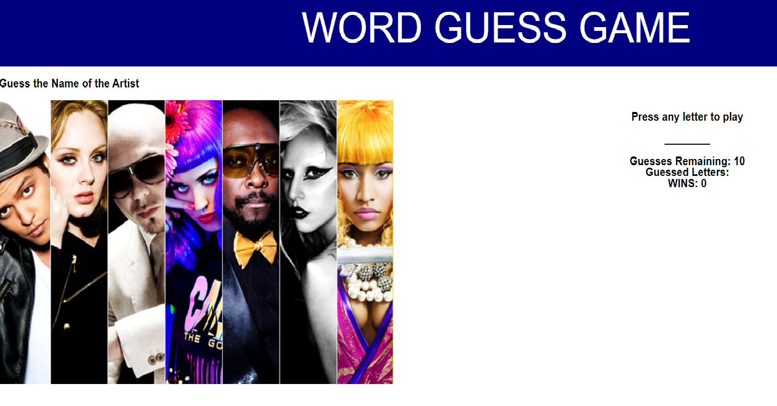 Guessing Game Website